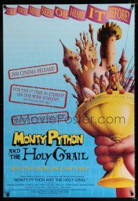 3h507 MONTY PYTHON & THE HOLY GRAIL 1sh R01 Terry Gilliam, John Cleese, great wacky art!