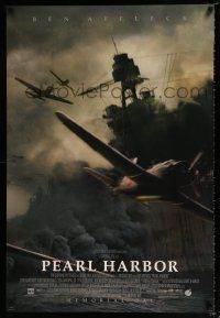 3h571 PEARL HARBOR advance DS 1sh '01 Ben Affleck, World War II fighter planes over battleship!