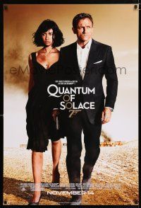 3h606 QUANTUM OF SOLACE advance 1sh '08 Daniel Craig as James Bond + sexy Olga Kurylenko!