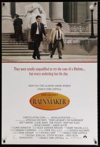 3h617 RAINMAKER 1sh '97 great image of Matt Damon & Danny DeVito, from John Grisham novel!