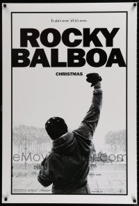 3h642 ROCKY BALBOA teaser DS 1sh '06 boxing, director & star Sylvester Stallone w/fist in air!