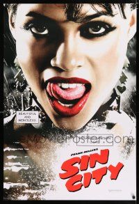 3h676 SIN CITY teaser DS 1sh '05 graphic novel by Frank Miller, sexy Rosario Dawson as Gail!
