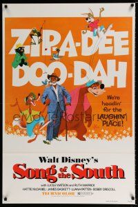 3h701 SONG OF THE SOUTH 1sh R80 Walt Disney, Uncle Remus, Br'er Rabbit & Br'er Bear!