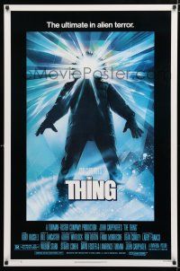 3h770 THING 1sh '82 John Carpenter classic sci-fi horror, Drew Struzan art!