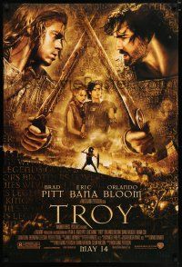 3h791 TROY advance DS 1sh '04 Eric Bana, Orlando Bloom, Brad Pitt as Achilles!