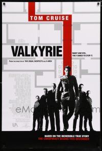 3h807 VALKYRIE advance DS 1sh '08 Bryan Singer, Tom Cruise, German plot to assassinate Hitler!
