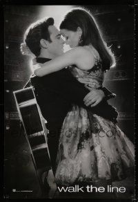 3h816 WALK THE LINE style C teaser DS 1sh '05 Joaquin Phoenix as Johnny Cash, Reese Witherspoon!