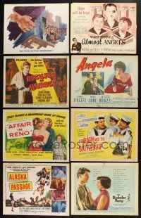 3j082 LOT OF 61 TITLE LOBBY CARDS '50s-60s great images from a variety of different movies!
