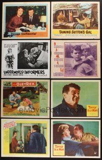 3j091 LOT OF 44 LOBBY CARDS '50s-60s great scenes from a variety of different movies!