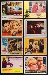 3j094 LOT OF 35 LOBBY CARDS '50s-60s great images from a variety of different movies!