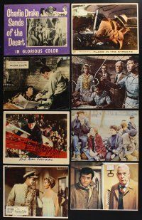 3j099 LOT OF 24 LOBBY CARDS '40s-70s great scenes from a variety of different movies!