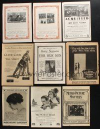 3j163 LOT OF 23 EXHIBITOR MAGAZINE PAGES '20s-40s containing lots of movie info & images!