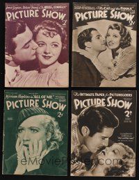 3j192 LOT OF 6 PICTURE SHOW ENGLISH MAGAZINES '30s great images of top stars of those years!