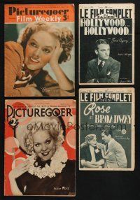 3j196 LOT OF 6 ENGLISH AND EUROPEAN MOVIE MAGAZINES '30s-40s images & info about movies & stars!