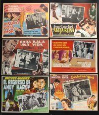 3j216 LOT OF 14 MEXICAN LOBBY CARDS '50s-60s great images from a variety of different movies!