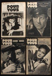 3j217 LOT OF 7 POUR VOUS MAGAZINES '30s filled with images & information on then-current movies!