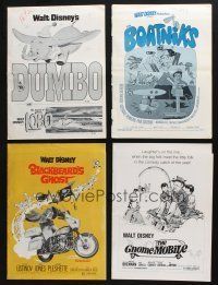 3j221 LOT OF 6 UNCUT WALT DISNEY PRESSBOOKS '60s-70s Dumbo, Blackbeard's Ghost +more!