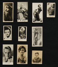 3j252 LOT OF 10 ENGLISH CIGARETTE CARDS '30s great portraits of actors & actresses!