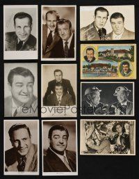 3j272 LOT OF 10 ABBOTT & COSTELLO POSTCARDS AND FAN PHOTOS '40s-60s great images of Bud & Lou!