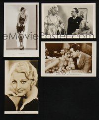 3j274 LOT OF 4 THELMA TODD POSTCARDS AND FAN PHOTOS '30s great images of the sexy star!