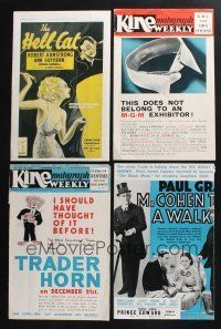 3j375 LOT OF 28 ENGLISH EXHIBITOR MAGAZINE PAGES '30s filled with movie images & information!