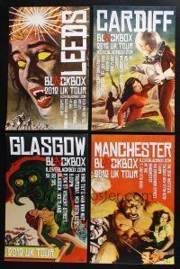 3j378 LOT OF 7 UNFOLDED BLACKBOX 2012 UK CONCERT TOUR MUSIC POSTERS '10s art from horror posters!