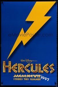 3j411 LOT OF 4 UNFOLDED DOUBLE-SIDED HERCULES TEASER ONE-SHEETS '97 Disney cartoon!