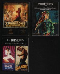 3j351 LOT OF 3 CHRISTIE'S AUCTION CATALOGS '90s filled with full-color movie poster images!