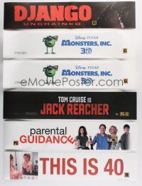 3j232 LOT OF 6 5X25 PAPER BANNERS '00s-10s Django Unchained, Monsters Inc, Jack Reacher & more!