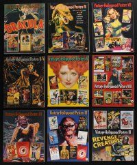 3j343 LOT OF 9 VINTAGE HOLLYWOOD POSTERS SOFTCOVER BOOKS BY BRUCE HERSHENSON '90s-00s in color!