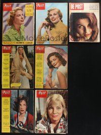 3j189 LOT OF 7 DE POST BELGIAN MAGAZINES '50s Grace Kelly, Lauren Bacall, Rita Hayworth & more!