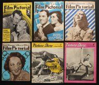 3j194 LOT OF 6 FILM PICTORIAL ENGLISH MAGAZINES '30s-50s great movie images & information!