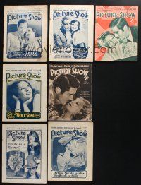 3j186 LOT OF 7 PICTURE SHOW ENGLISH MAGAZINES '20s-30s images & info from a variety of movies!