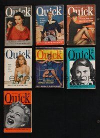 3j366 LOT OF 7 QUICK MAGAZINES '50s Jane Russell, Ingrid Bergman, Alan Ladd & much more!