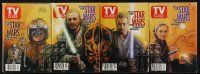 3j370 LOT OF 4 TV GUIDE MAGAZINES WITH STAR WARS COVERS '99 Drew Struzan art makes 1 big image!