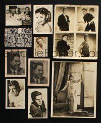3j281 LOT OF 10 PHOTOS '50s Gregory Peck, Louis Jourdan + other actors & actresses!