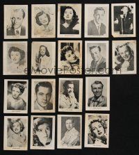 3j277 LOT OF 18 FAN PHOTOS '40s Bing Crosby, Barbara Stanwyck, Ann Sheridan, Dorothy Lamour+more!