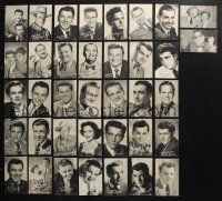 3j275 LOT OF 37 FAN PHOTOS '40s great portraits of famous actors including John Wayne!
