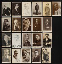 3j263 LOT OF 21 SIGNED ENGLISH POSTCARDS '20s-30s great c/u & full-length portraits of actors!