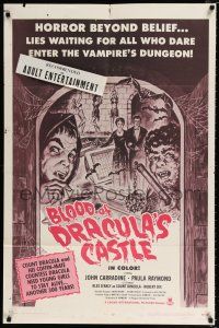 3k076 BLOOD OF DRACULA'S CASTLE 1sh '69 Al Adamson directed vampire horror, John Carradine!