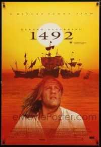 3m022 1492 CONQUEST OF PARADISE Aust 1sh '92 Ridley Scott, Gerard Depardieu, cool image!