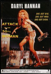 3m442 ATTACK OF THE 50 FT WOMAN Eng Italian 1sh '93 giant Daryl Hannah on the rampage!