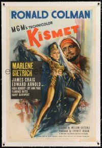3p195 KISMET linen style C 1sh '44 art of sexy Marlene Dietrich as harem girl + Ronald Colman!