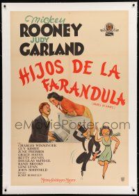 3r270 BABES IN ARMS linen Argentinean '39 Mickey Rooney, Judy Garland, directed by Busby Berkeley!