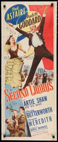 3r005 SECOND CHORUS linen insert R47 full-length Fred Astaire in tux with Paulette Goddard!