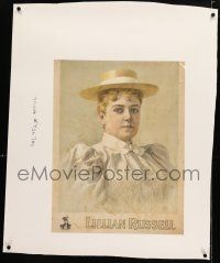 3r057 LILLIAN RUSSELL linen 19x25 special c1900s great art of the stage & screen actress!