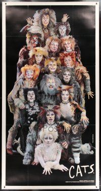 3s005 CATS linen stage play 3sh '87 Andrew Lloyd Webber Broadway classic, cast portrait by Swope!