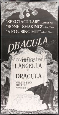 3s007 DRACULA linen stage play 3sh '77 cool vampire horror art by producer Edward Gorey!