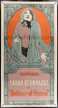 3s168 MOTHERS OF FRANCE linen 3sh '17 Sarah Bernhardt loses her loved ones in World War I, KD art!