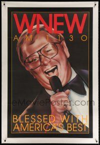 3s014 WNEW AM 1130 MEL TORME linen radio poster '80s great art, blessed with America's best!